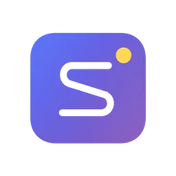 SmartSummarize logo - Rounded gradient tile with simplified summary bars forming an S and a small accent dot for video support